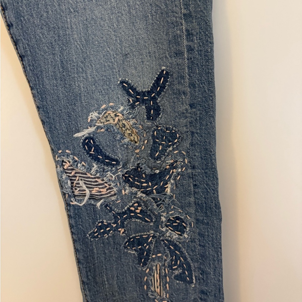 Pilcro Embroidered Slim BF Jeans - Picture 2 of 7